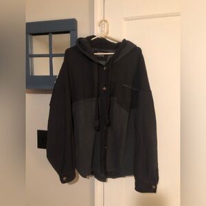 American Eagle Outfitters Black and Gray Hoodie